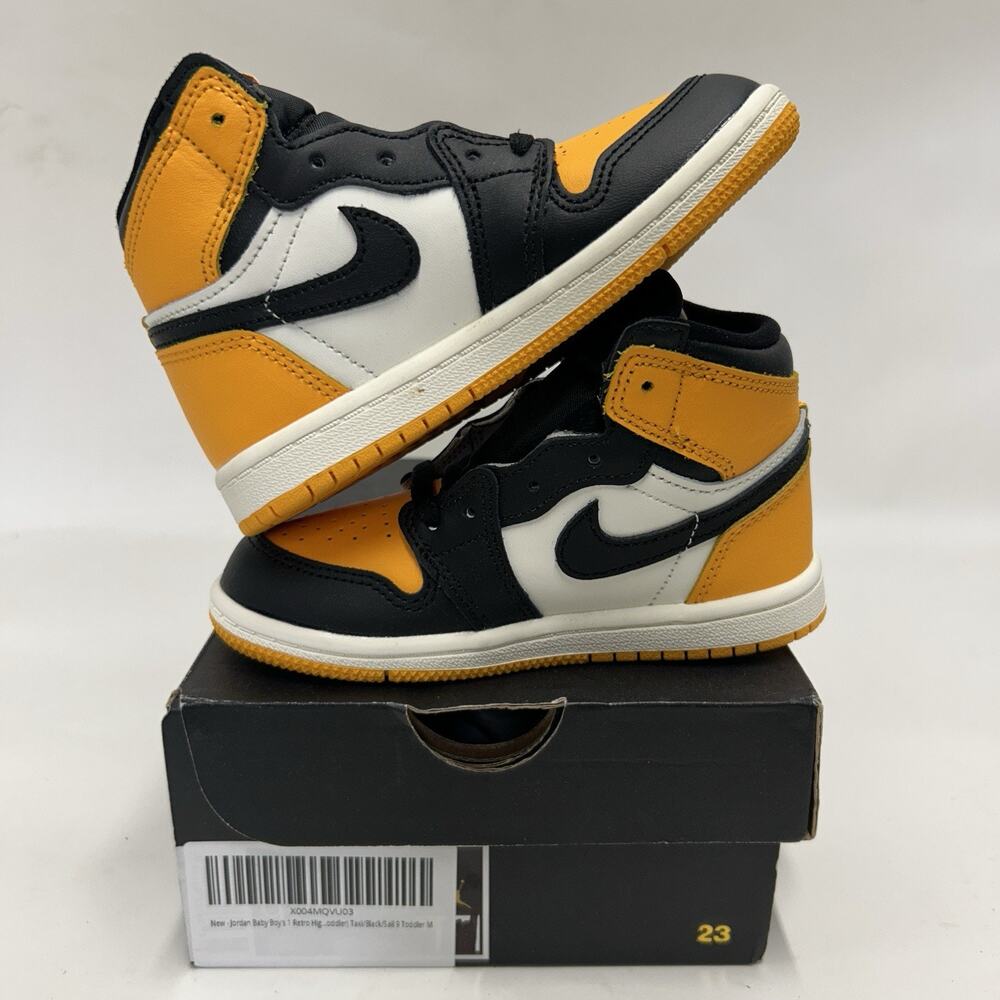 Nike Air Jordan 1 Retro High OG TD “Taxi/Yellow Toe” - Picture 3 of 6